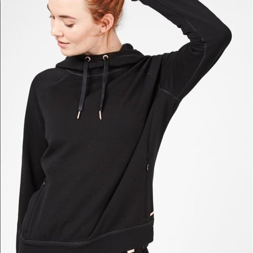 Sweaty Betty Rhythm Merino Black Hoodie Size Small